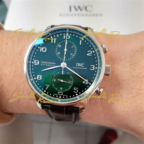 iwc portoghese verde prezzo|Orologio IWC Portoghese Chrono Verde 41mm IW371615 .